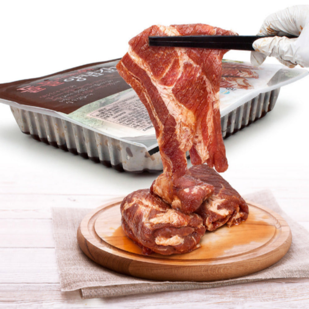 순살 돼지양념갈비 미국 브라질산 돼지고기 돌돌말은 가정용 밀키트 2Kg